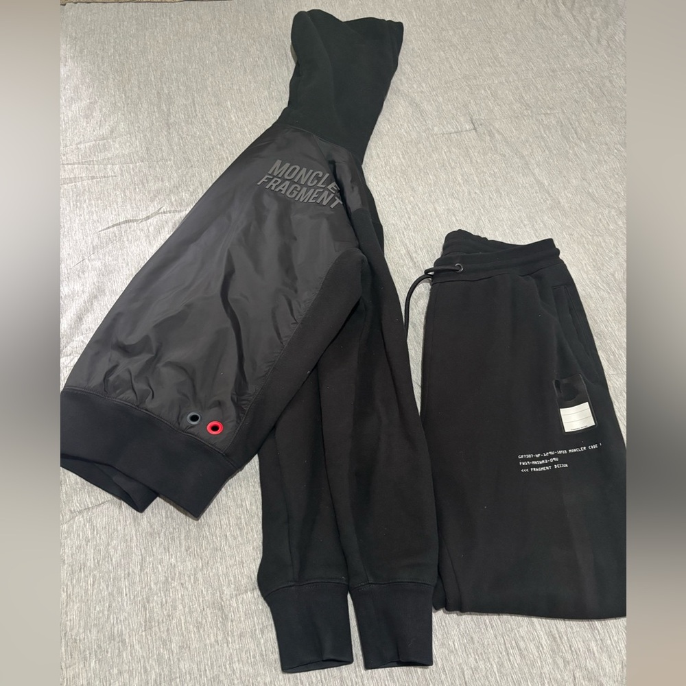 Men’s Moncler 7 Fragment Hiroshi Fujiwara Black Hoodie and Sweatpants Set